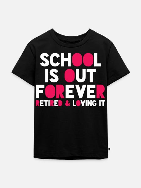 Lehrer - Rente Ruhestand Geschenk - Kinder Premium Bio T-Shirt - Schwarz