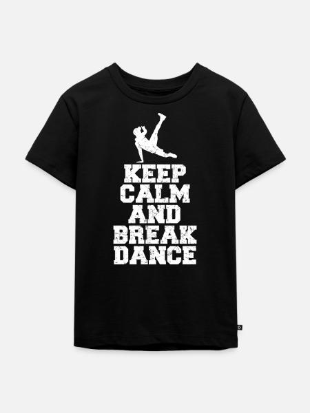 Bboy Breakdance Breakdancing Tänzer - Kinder Premium Bio T-Shirt - Schwarz