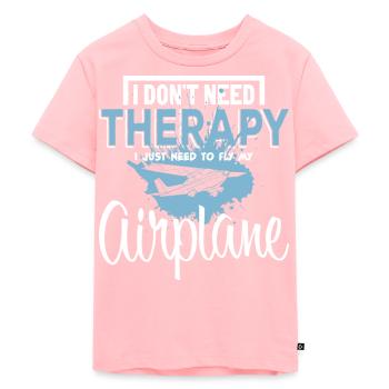 Airplane - Kids Premium Organic T-Shirt - rose - Front - AI Model Kid Female (0cm)