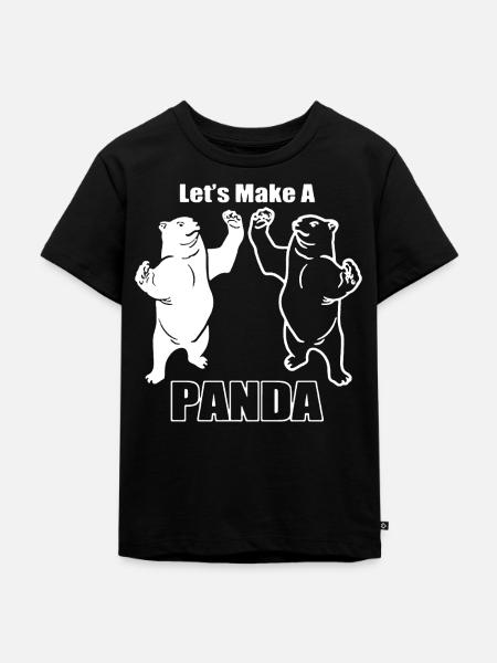 Pandas Panda - Kinder Premium Bio T-Shirt - Schwarz