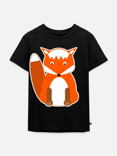 Süßer Fuchs - Kinder Tiere - Kinder Premium Bio T-Shirt - Schwarz