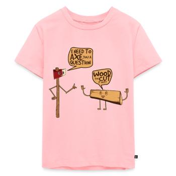Wood ax - Kids Premium Organic T-Shirt - rose - Front - AI Model Kid Female (0cm)