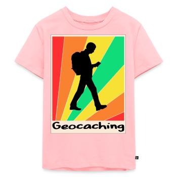 Affiches de géocaching Géocaching - T-shirt Premium bio Enfant - rose - Devant - AI Model Kid Female (0cm)