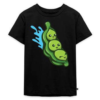 Grüne Bohnen Samen Vegan - Kinder Premium Bio T-Shirt - Schwarz - Vorne - Mikhail (115cm)