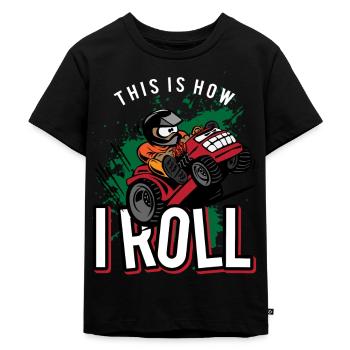 Habillement de course drôle de tondeuse à gazon pour des conducteurs et - T-shirt Premium bio Enfant - noir - Devant - Mikhail (115cm)