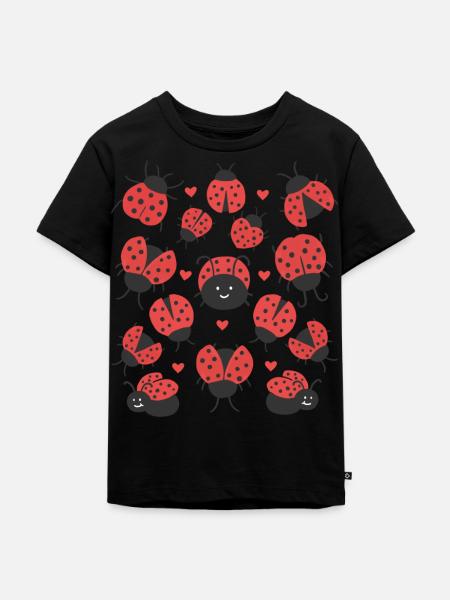 Marienkäfer - Kinder Premium Bio T-Shirt - Schwarz