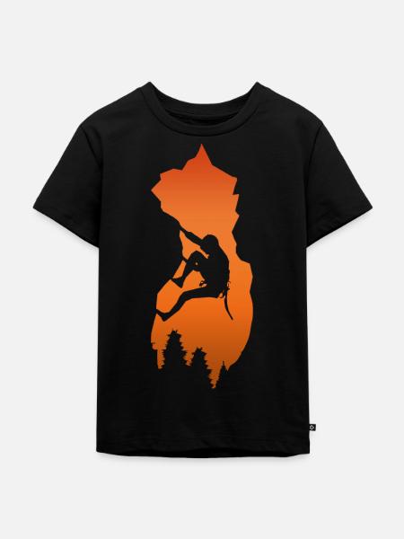 Klettern - Kinder Premium Bio T-Shirt - Schwarz