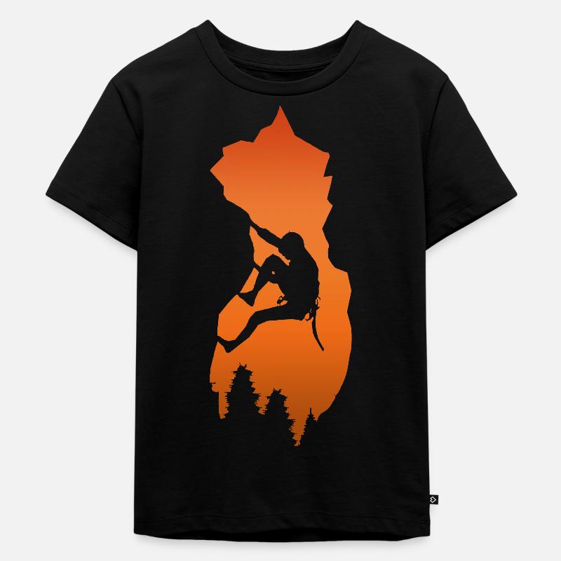 Klettern - Kinder Premium Bio T-Shirt - Schwarz