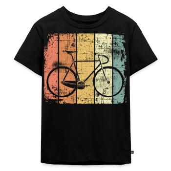 Rennrad - Kinder Premium Bio T-Shirt - Schwarz - Vorne - Mikhail (115cm)