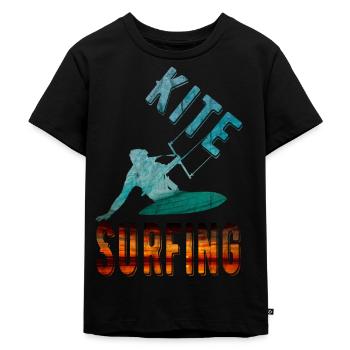 Kite surfers kitesurfing kite surfing kitesurfers - Kids Premium Organic T-Shirt - black - Front - Mikhail (115cm)
