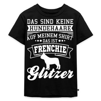 Französische Bulldogge - Kinder Premium Bio T-Shirt - Schwarz - Vorne - Mikhail (115cm)