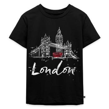 London - Kids Premium Organic T-Shirt - black - Front - Mikhail (115cm)