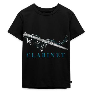 Instrument de musique clarinette - T-shirt Premium bio Enfant - noir - Devant - Mikhail (115cm)