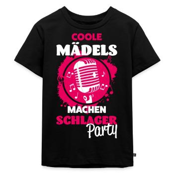 Schlager Mädels - Kinder Premium Bio T-Shirt - Schwarz - Vorne - Mikhail (115cm)