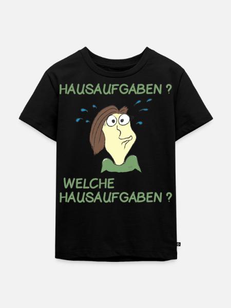 "Homework Forgetting" ☺ - Kids Premium Organic T-Shirt - black