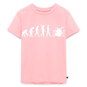 Drummer Drums Evolution Drummer Gift - Kids Premium Organic T-Shirt - rose - Front - AI Model Kid Female (0cm)