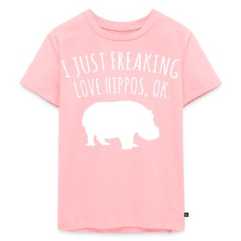 Hippopotamus Savannah - Kids Premium Organic T-Shirt - rose - Front - AI Model Kid Female (0cm)