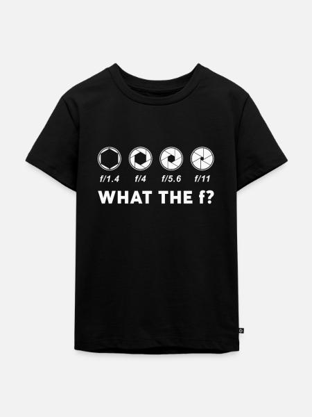 Kamera Blende - Kinder Premium Bio T-Shirt - Schwarz