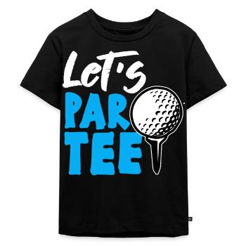 LETS PAR TEE Golf golf golf fête d’humour - T-shirt Premium bio Enfant - noir - Devant - Mikhail (115cm)