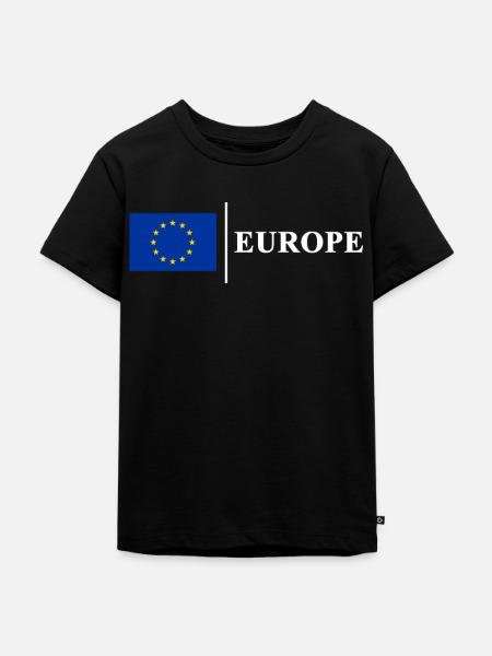 Europa - Kinder Premium Bio T-Shirt - Schwarz