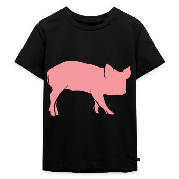 Pig piglets - Kids Premium Organic T-Shirt - black - Front - Mikhail (115cm)