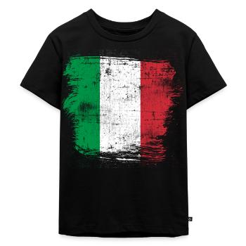 Italien - Kinder Premium Bio T-Shirt - Schwarz - Vorne - Mikhail (115cm)