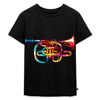 cornet à pistons - T-shirt Premium bio Enfant - noir - Devant - Mikhail (115cm)