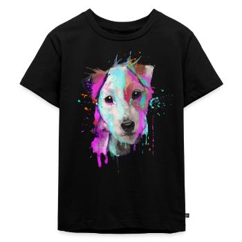 Parson Russell Terrier - Kinder Premium Bio T-Shirt - Schwarz - Vorne - Mikhail (115cm)