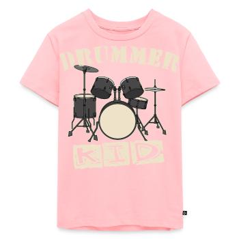 Drummer Kid - Kinder Premium Bio T-Shirt - Rosa - Vorne - AI Model Kid Female (0cm)