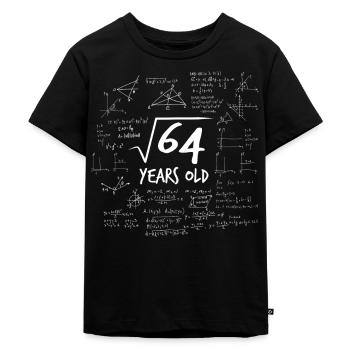 Wurzel aus 64 Geschenk zum 8. Geburtstag 8 Jahre - Kinder Premium Bio T-Shirt - Schwarz - Vorne - Mikhail (115cm)