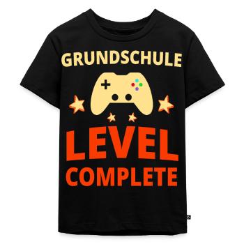 Grundschule Abschluss Geschenk - Kinder Premium Bio T-Shirt - Schwarz - Vorne - Mikhail (115cm)