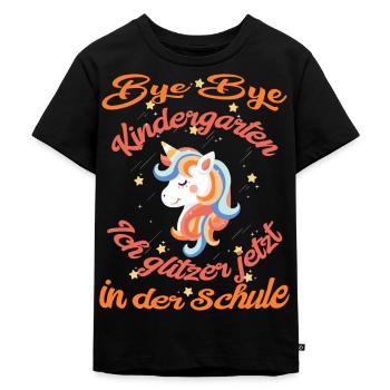 Bye Bye jardin d’enfants Je scintille à l’école - T-shirt Premium bio Enfant - noir - Devant - Mikhail (115cm)