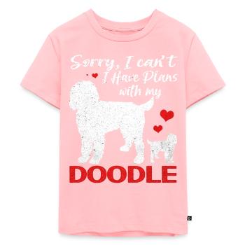 Doodle - Kids Premium Organic T-Shirt - rose - Front - AI Model Kid Female (0cm)