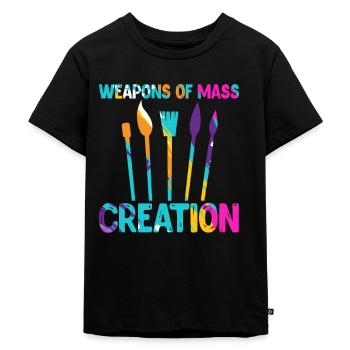 Künstler - Kinder Premium Bio T-Shirt - Schwarz - Vorne - Mikhail (115cm)