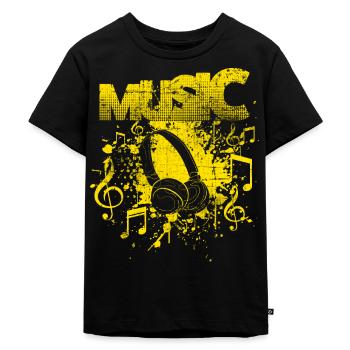 Music - Kids Premium Organic T-Shirt - black - Front - Mikhail (115cm)