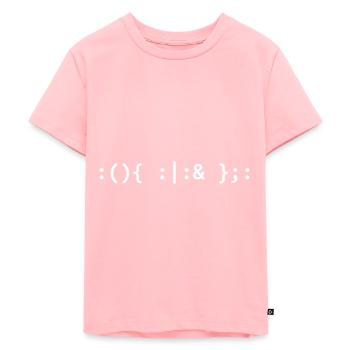 Bash Fork Bomb - Text for Unix / Linux Hackers - Kids Premium Organic T-Shirt - rose - Front - AI Model Kid Female (0cm)