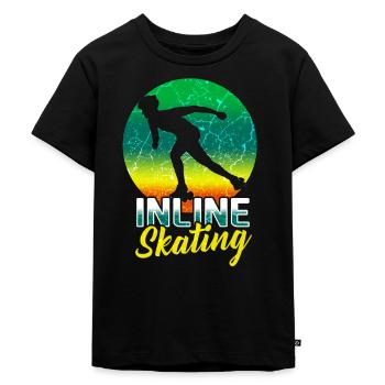 Inline Skating Inline Skating - Kids Premium Organic T-Shirt - black - Front - Mikhail (115cm)