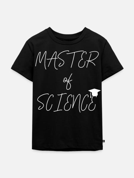 Master of Science SHirt - Kinder Premium Bio T-Shirt - Schwarz