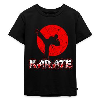Karate - Kinder Premium Bio T-Shirt - Schwarz - Vorne - Mikhail (115cm)