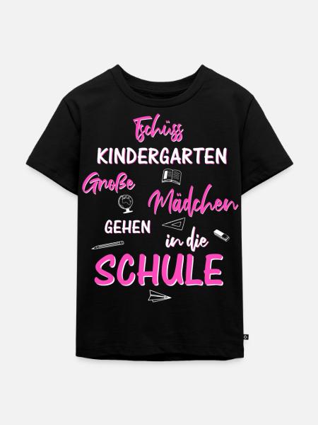 Bye kindergarten - Kids Premium Organic T-Shirt - black