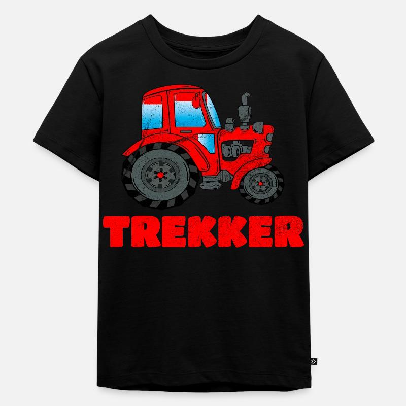 Trekker Traktor Traktoren Spruch Geschenk - Kinder Premium Bio T-Shirt - Schwarz