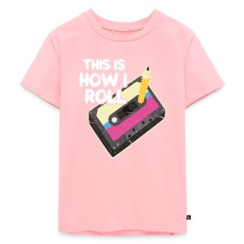 90s - Kids Premium Organic T-Shirt - rose - Front - AI Model Kid Female (0cm)