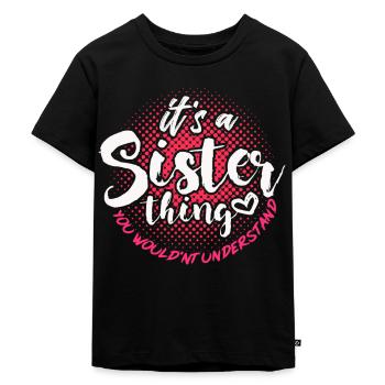 sœur - T-shirt Premium bio Enfant - noir - Devant - Mikhail (115cm)