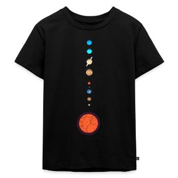 Planètes du système solaire - T-shirt Premium bio Enfant - noir - Devant - Mikhail (115cm)