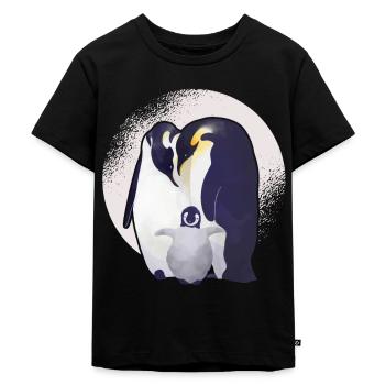 Pinguin - Kinder Premium Bio T-Shirt - Schwarz - Vorne - Mikhail (115cm)