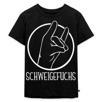 Lehrer Schweigefuchs - Kinder Premium Bio T-Shirt - Schwarz - Vorne - Mikhail (115cm)