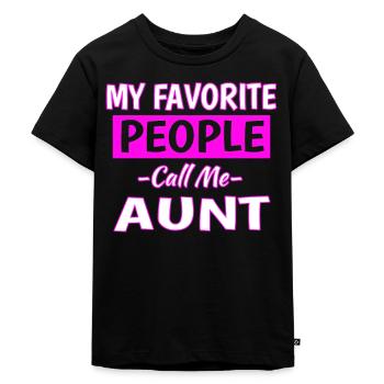 tante - T-shirt Premium bio Enfant - noir - Devant - Mikhail (115cm)