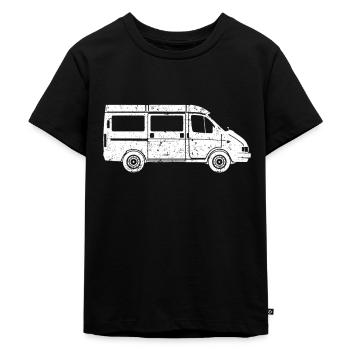 Bus - Kinder Premium Bio T-Shirt - Schwarz - Vorne - Mikhail (115cm)