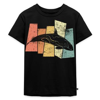 Orca - Kinder Premium Bio T-Shirt - Schwarz - Vorne - Mikhail (115cm)