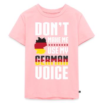 Deutsche Stimme Deutschland - Kinder Premium Bio T-Shirt - Rosa - Vorne - AI Model Kid Female (0cm)